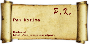 Pap Kozima névjegykártya